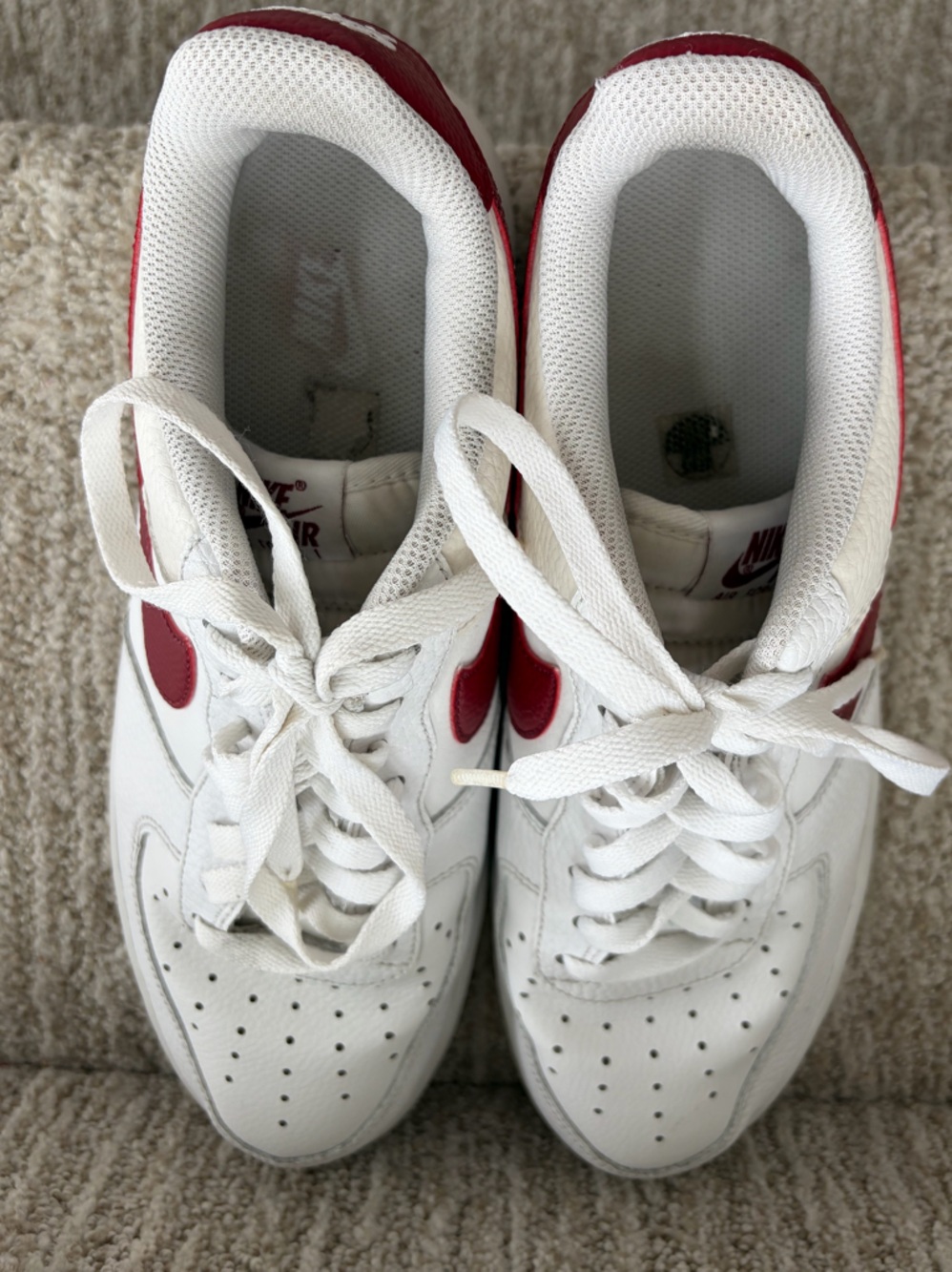Nike Air Force 1 Low 'White Team Red' Sneakers. Men’s size 10. - Picture 10 of 10
